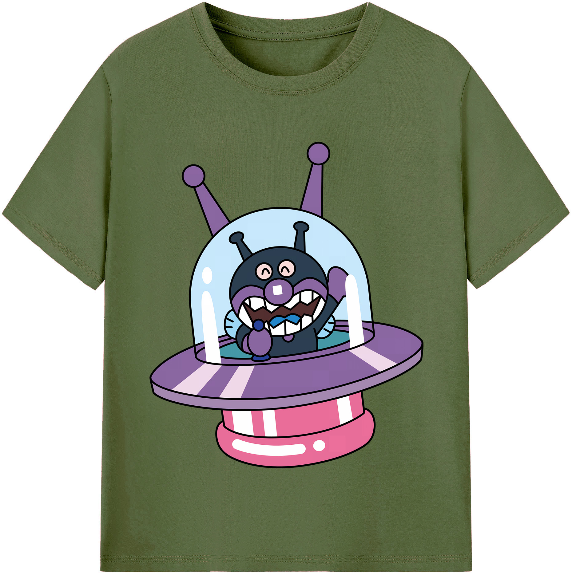 （画像用） アンパンマン Anpanman 綿100％半袖Tシャツ（フロントプリント）